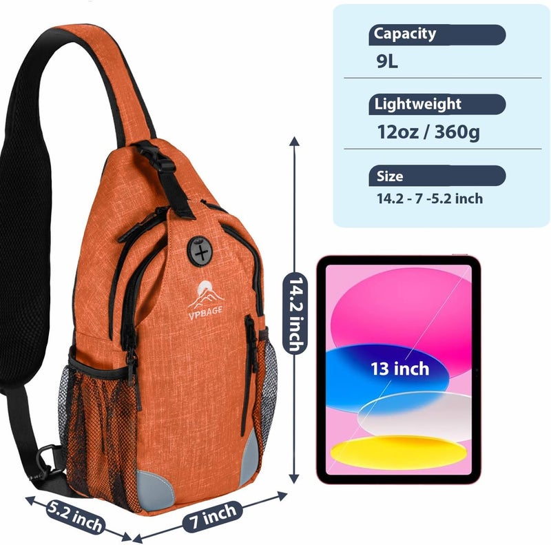 VPBAGE Store Structured Sling Backpack with Oversized Strap Pocket (Fits Power Bank) - Heavy Duty Water Resistant Crossbody Bag for Tech & Travel - Thick Padded Bottom Anti-Theft Daypack (Fits Tablet/Console) - Image 4